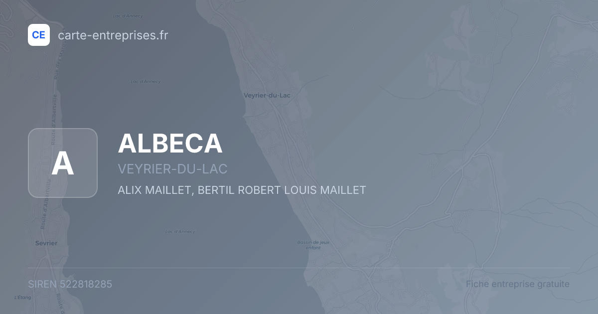 ALBECA — 522818285 — fiche entreprise