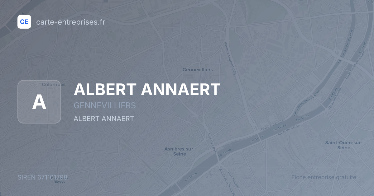 ALBERT ANNAERT — 671101798 — fiche entreprise