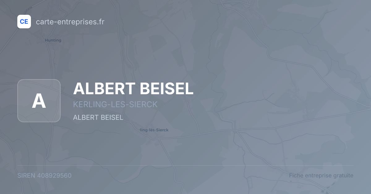 ALBERT BEISEL — 408929560 — fiche entreprise