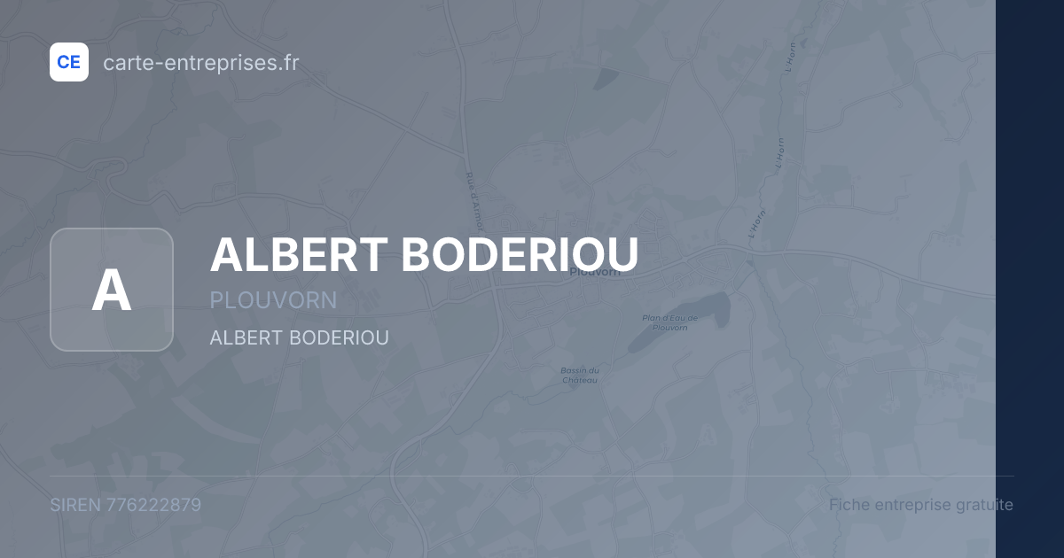 ALBERT BODERIOU — 776222879 — fiche entreprise