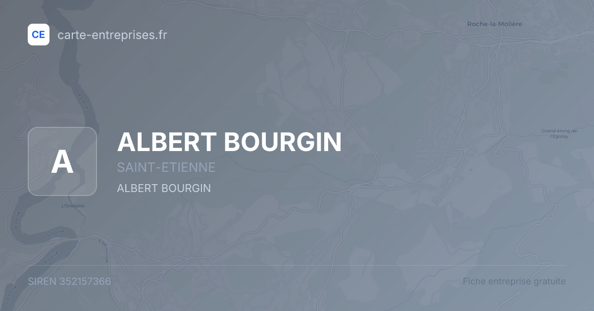 ALBERT BOURGIN — 352157366 — fiche entreprise