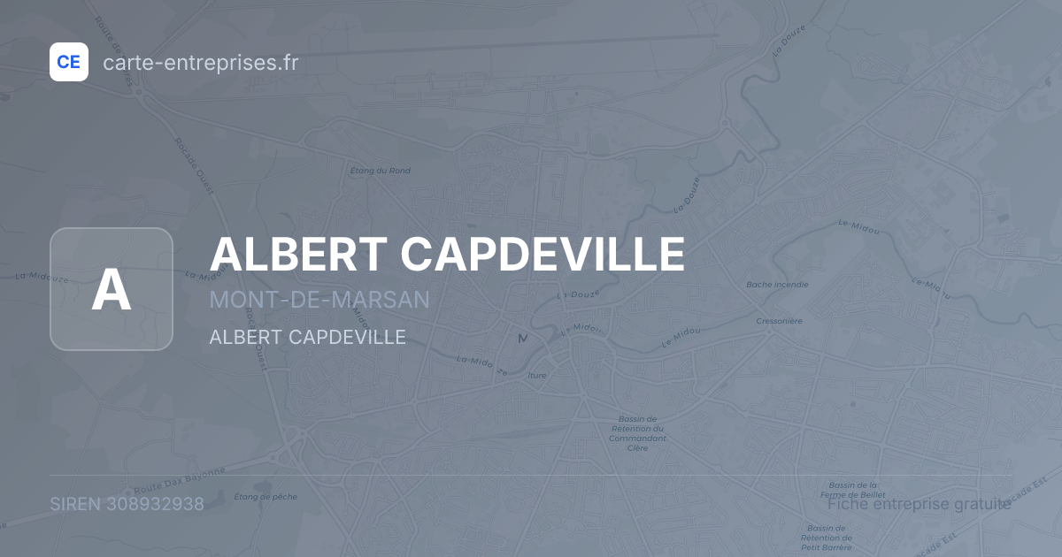 ALBERT CAPDEVILLE — 308932938 — fiche entreprise