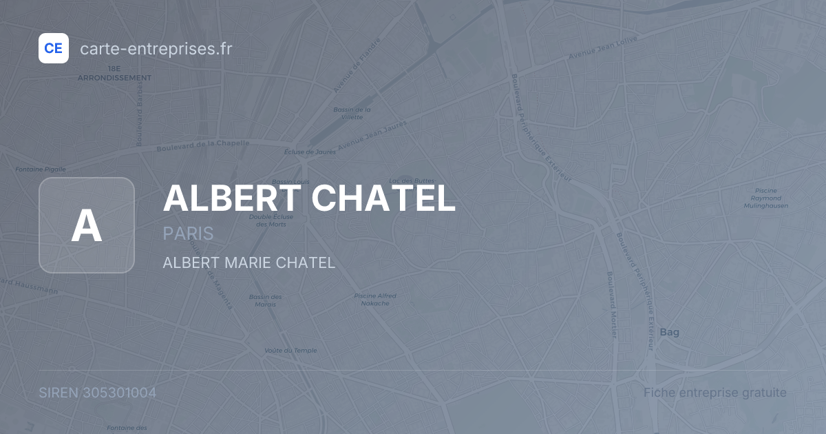 ALBERT CHATEL — 305301004 — fiche entreprise