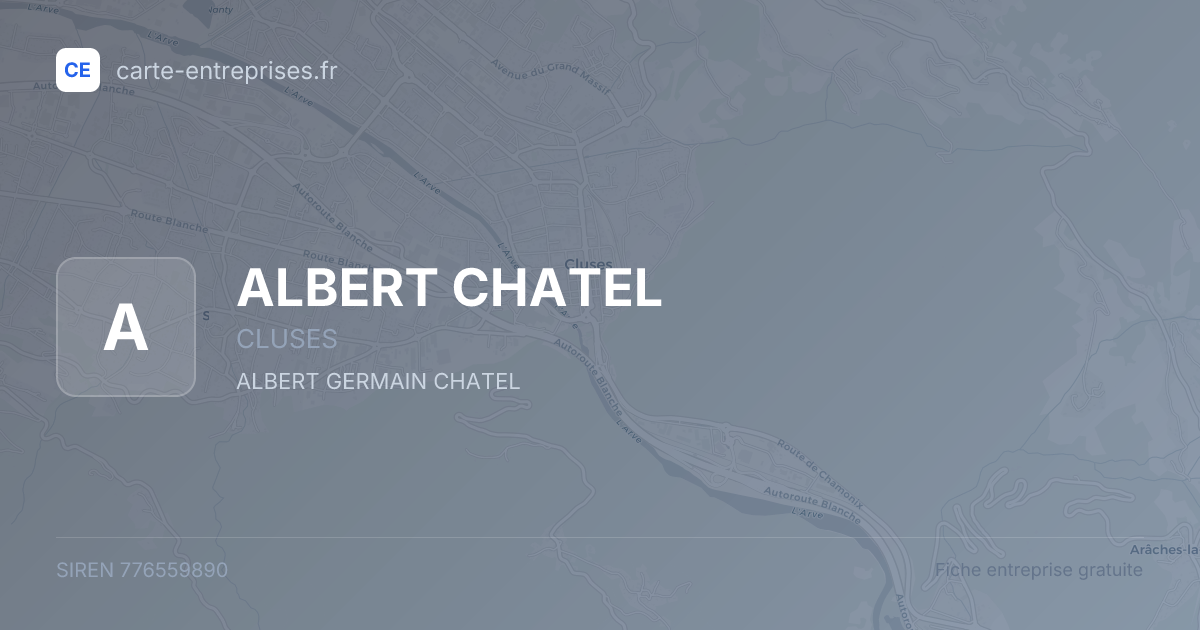 ALBERT CHATEL — 776559890 — fiche entreprise