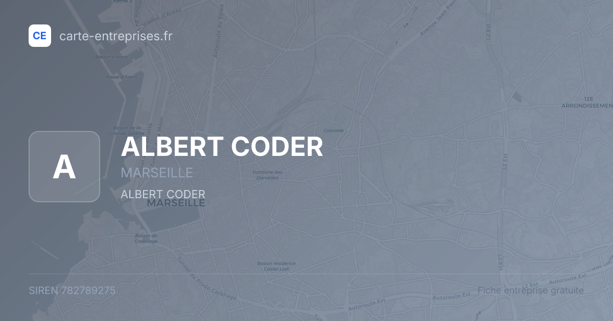 ALBERT CODER — 782789275 — fiche entreprise