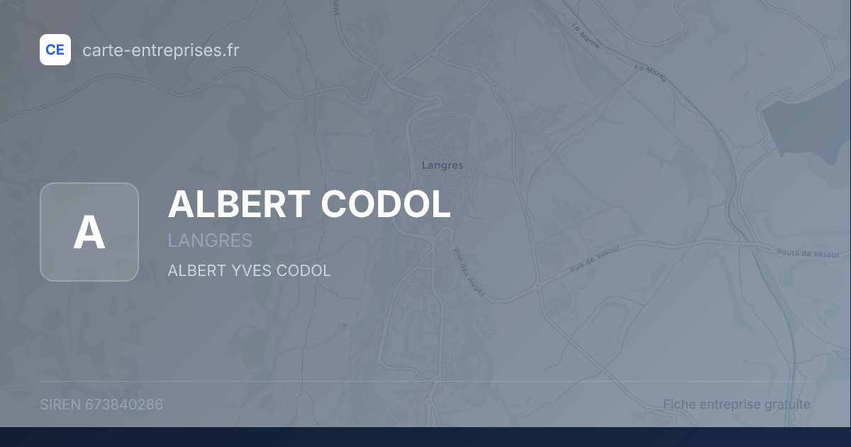 ALBERT CODOL — 673840286 — fiche entreprise
