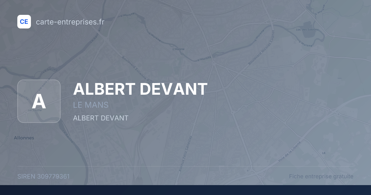 ALBERT DEVANT — 309779361 — fiche entreprise