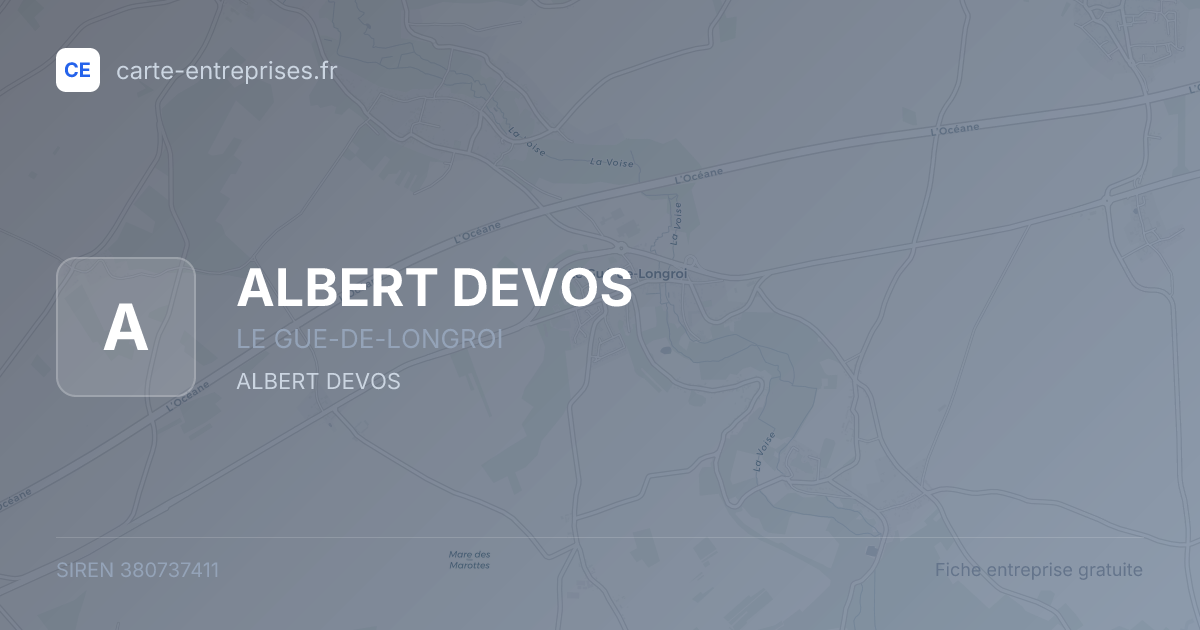 ALBERT DEVOS — 380737411 — fiche entreprise