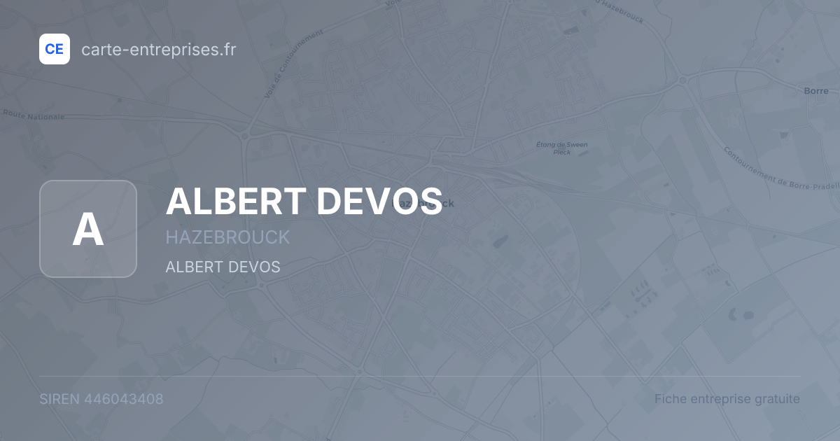 ALBERT DEVOS — 446043408 — fiche entreprise