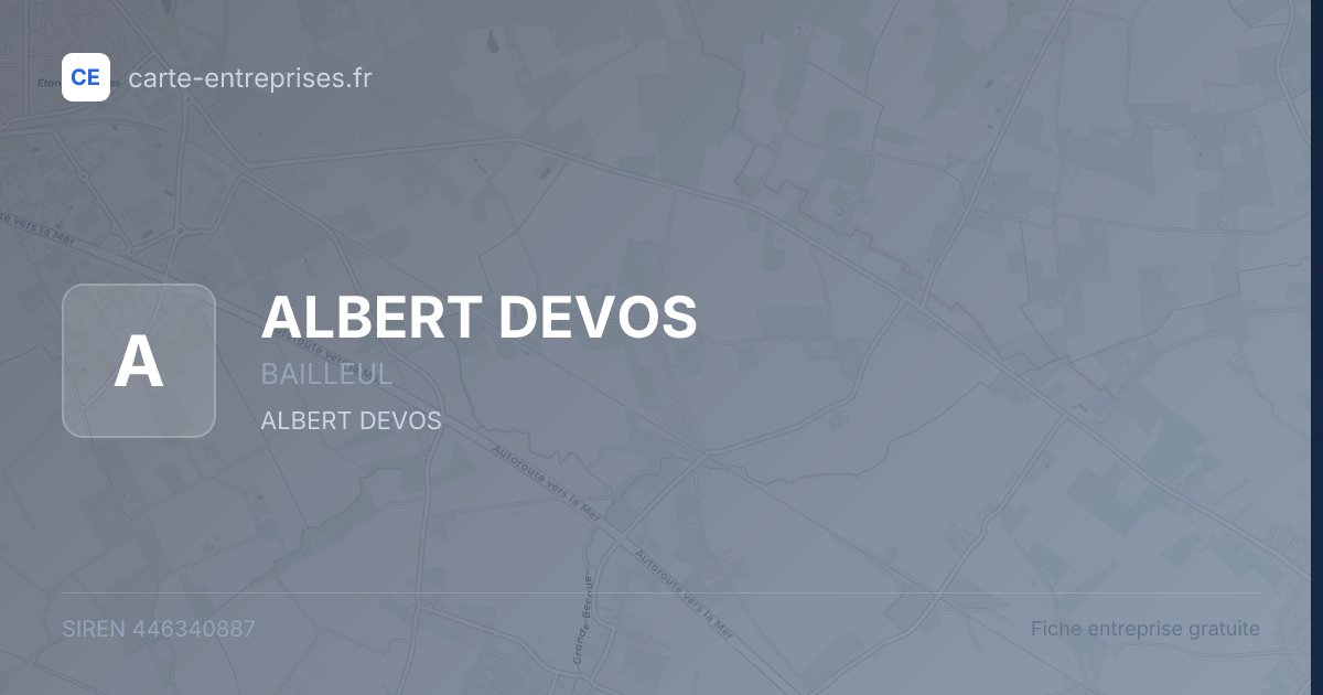 ALBERT DEVOS — 446340887 — fiche entreprise