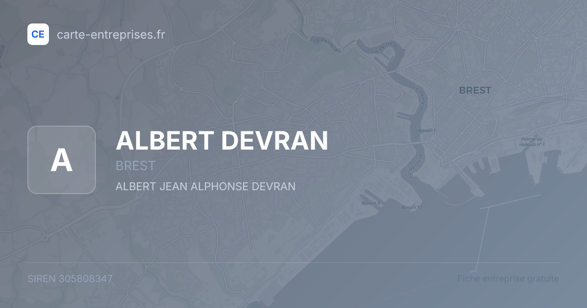 ALBERT DEVRAN — 305808347 — fiche entreprise