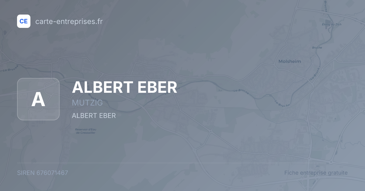 ALBERT EBER — 676071467 — fiche entreprise