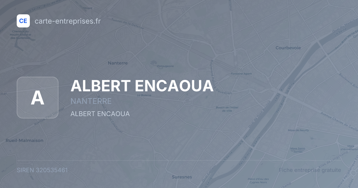 ALBERT ENCAOUA — 320535461 — fiche entreprise