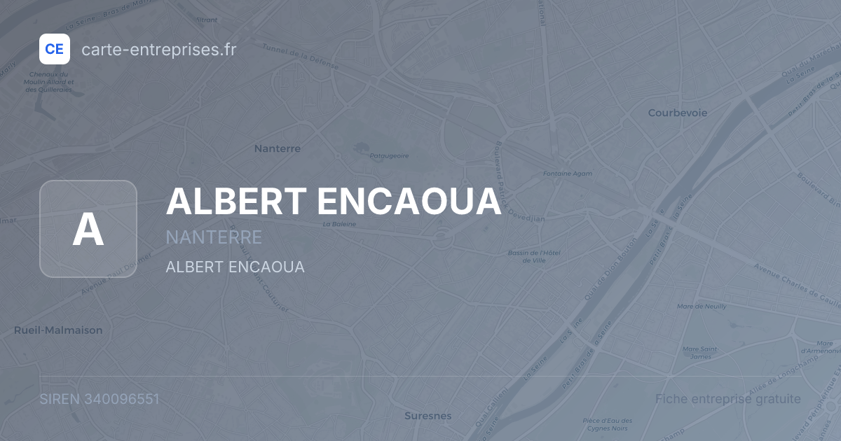 ALBERT ENCAOUA — 340096551 — fiche entreprise