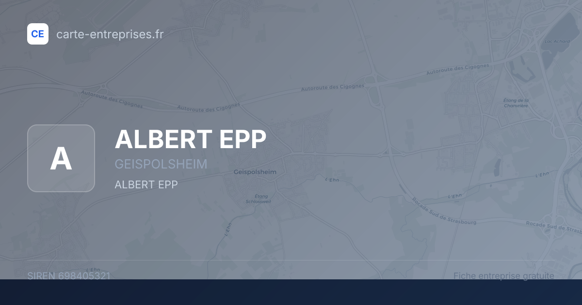 ALBERT EPP — 698405321 — fiche entreprise