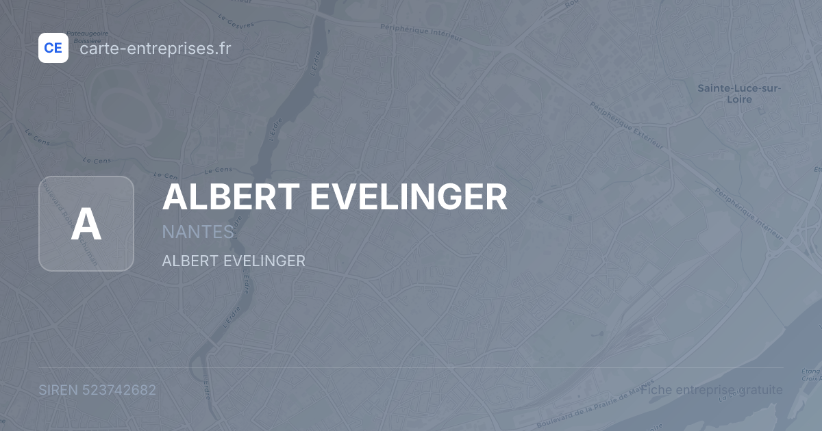 ALBERT EVELINGER — 523742682 — fiche entreprise