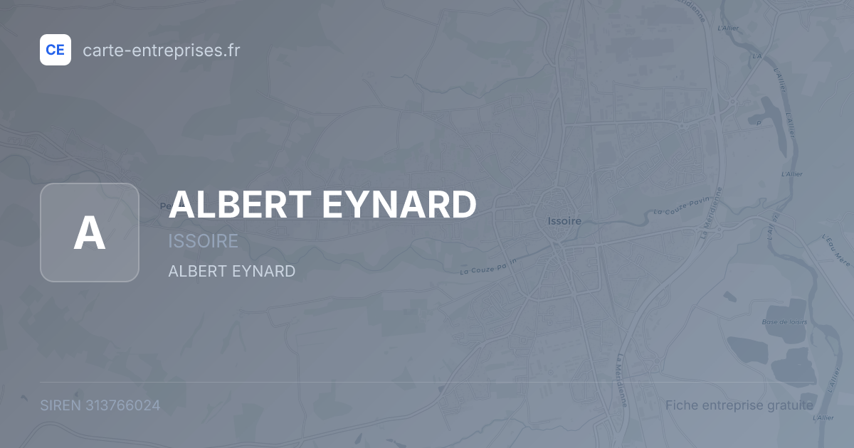 ALBERT EYNARD — 313766024 — fiche entreprise