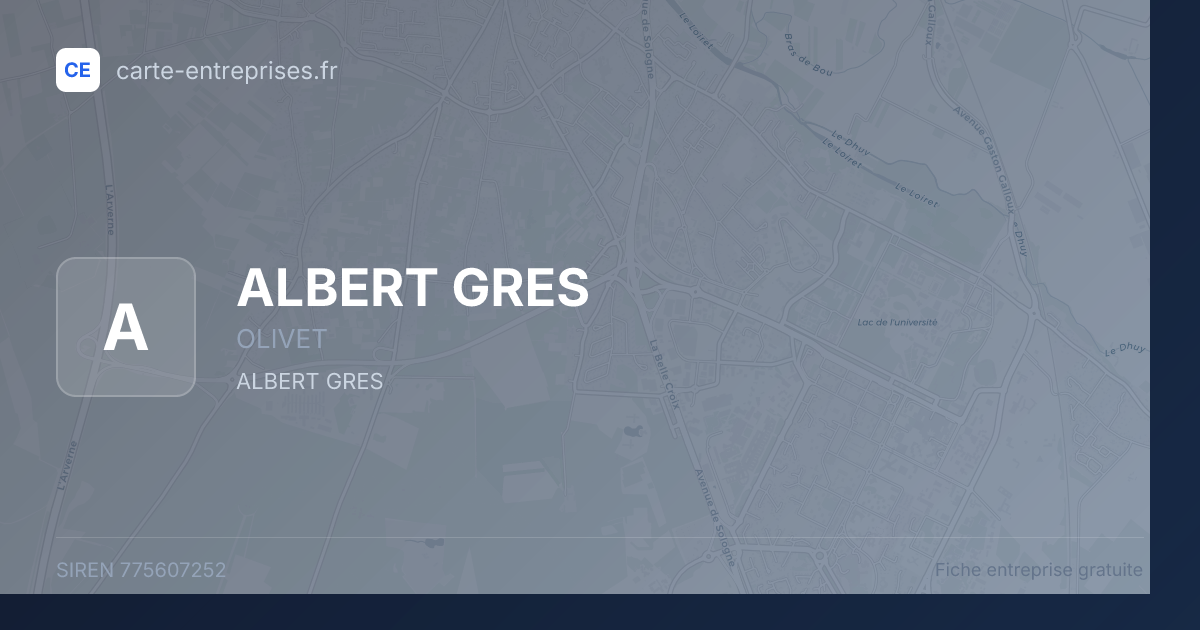 ALBERT GRES — 775607252 — fiche entreprise
