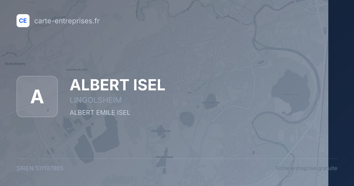 ALBERT ISEL — 511197865 — fiche entreprise