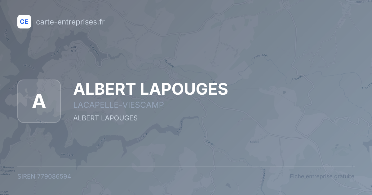 ALBERT LAPOUGES — 779086594 — fiche entreprise