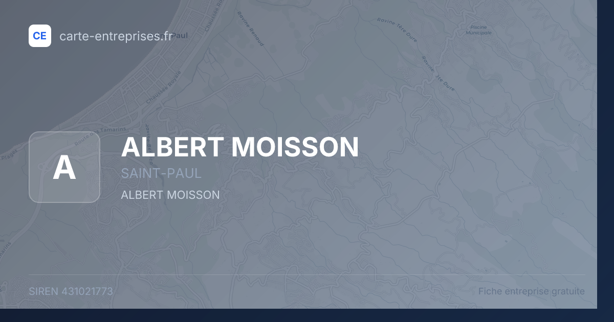 ALBERT MOISSON — 431021773 — fiche entreprise