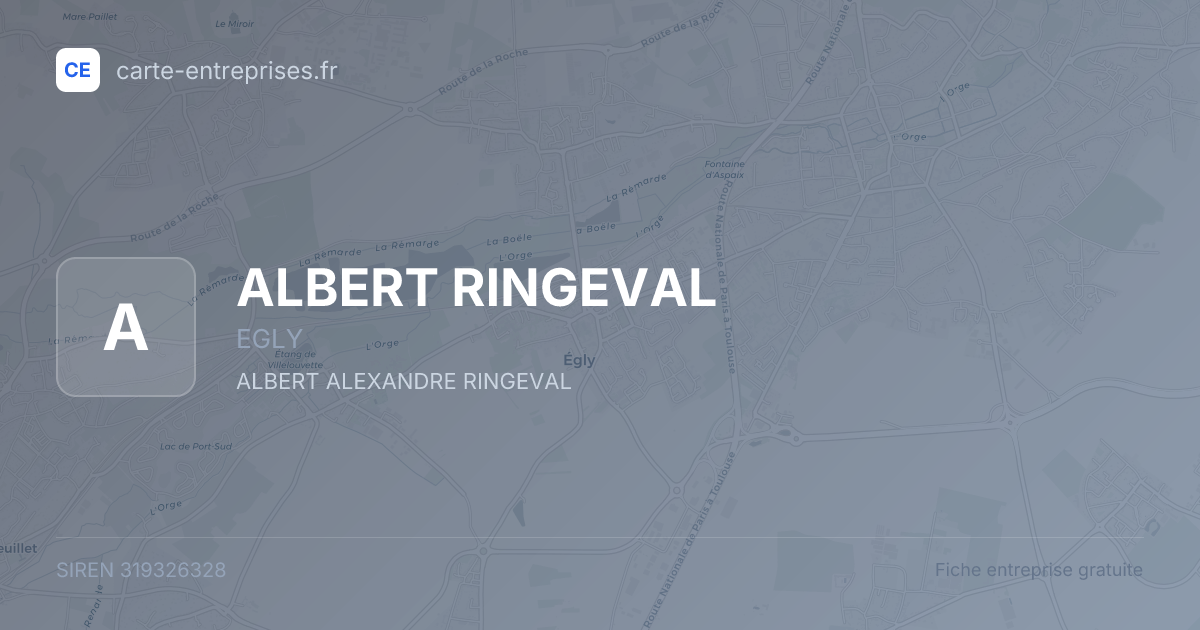 ALBERT RINGEVAL — 319326328 — fiche entreprise