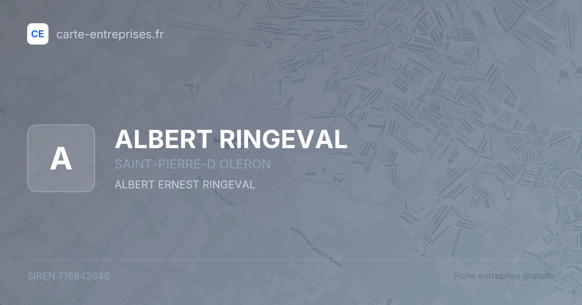 ALBERT RINGEVAL — 716842646 — fiche entreprise