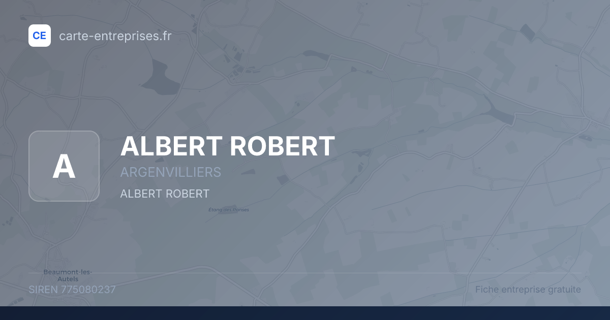 ALBERT ROBERT — 775080237 — fiche entreprise