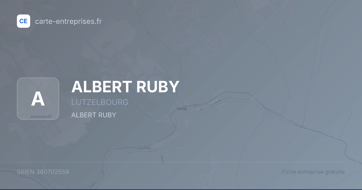 ALBERT RUBY — 360702559 — fiche entreprise