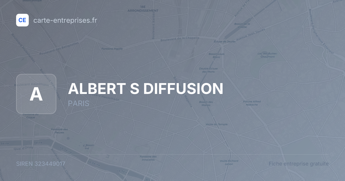 ALBERT S DIFFUSION — 323449017 — fiche entreprise