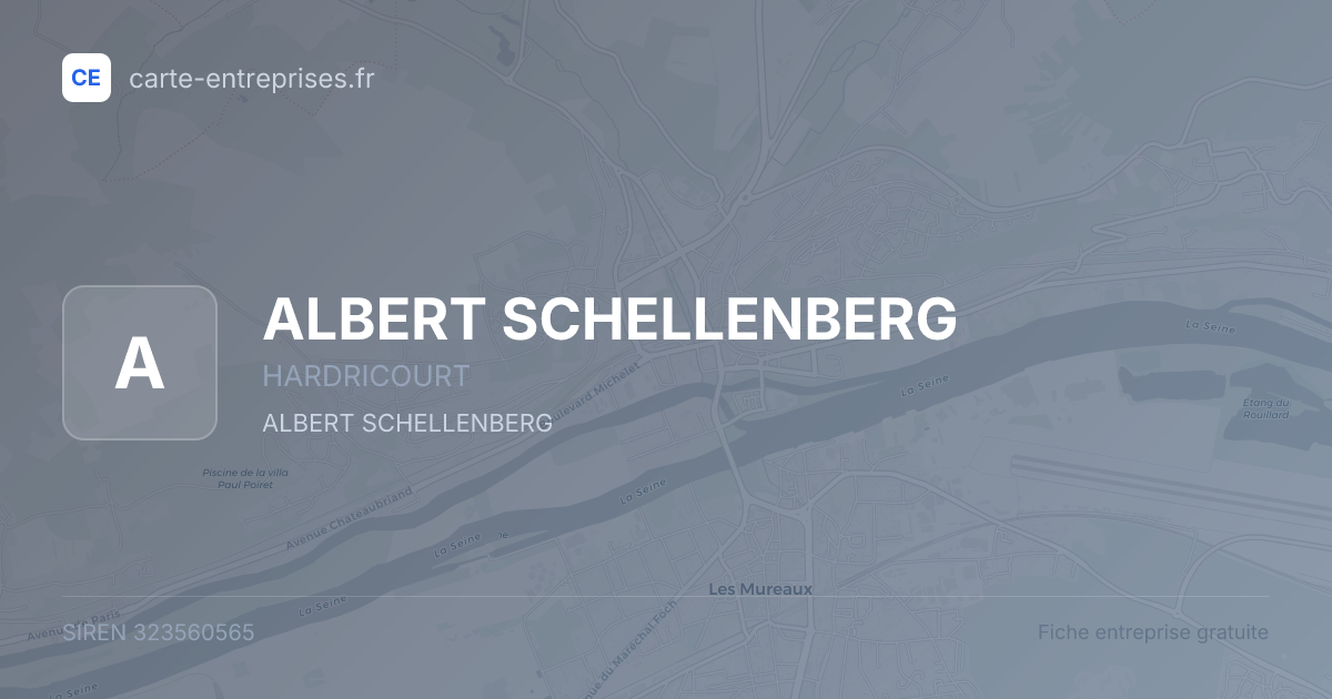 ALBERT SCHELLENBERG — 323560565 — fiche entreprise