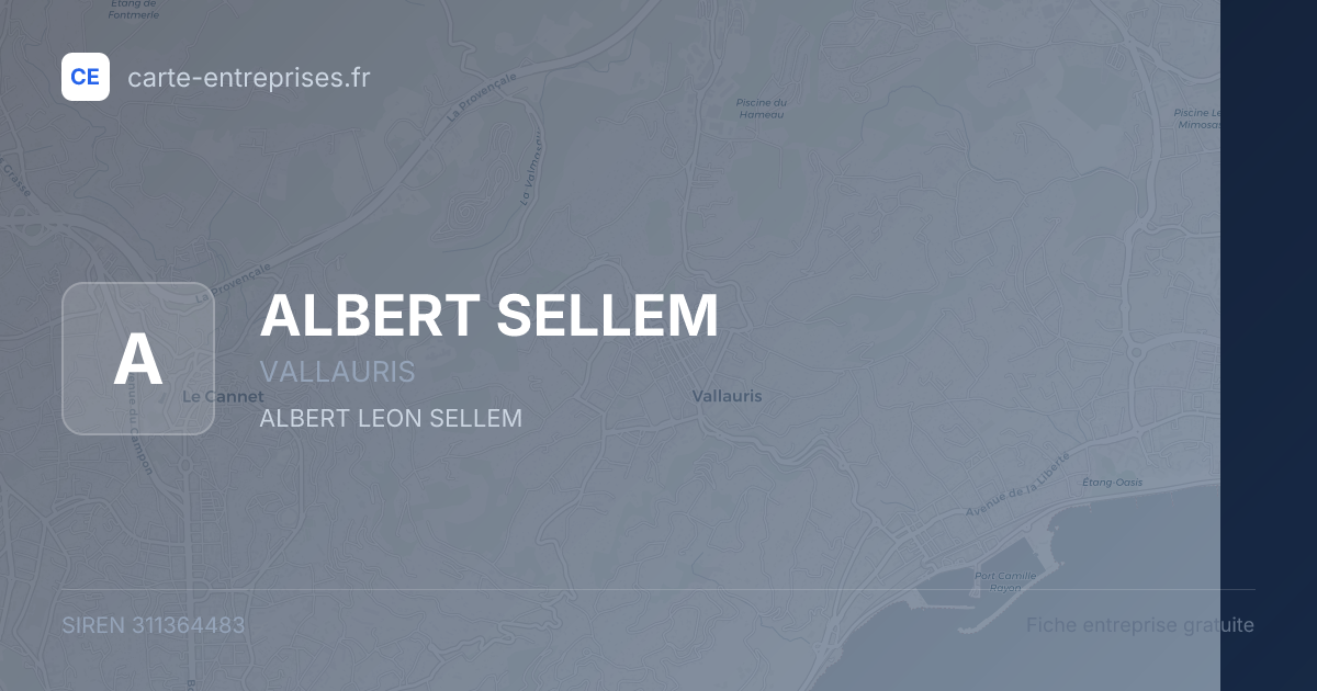 ALBERT SELLEM — 311364483 — fiche entreprise