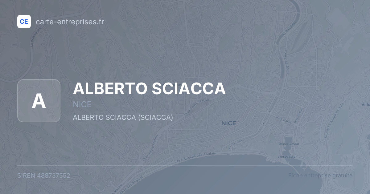 ALBERTO SCIACCA — 488737552 — fiche entreprise