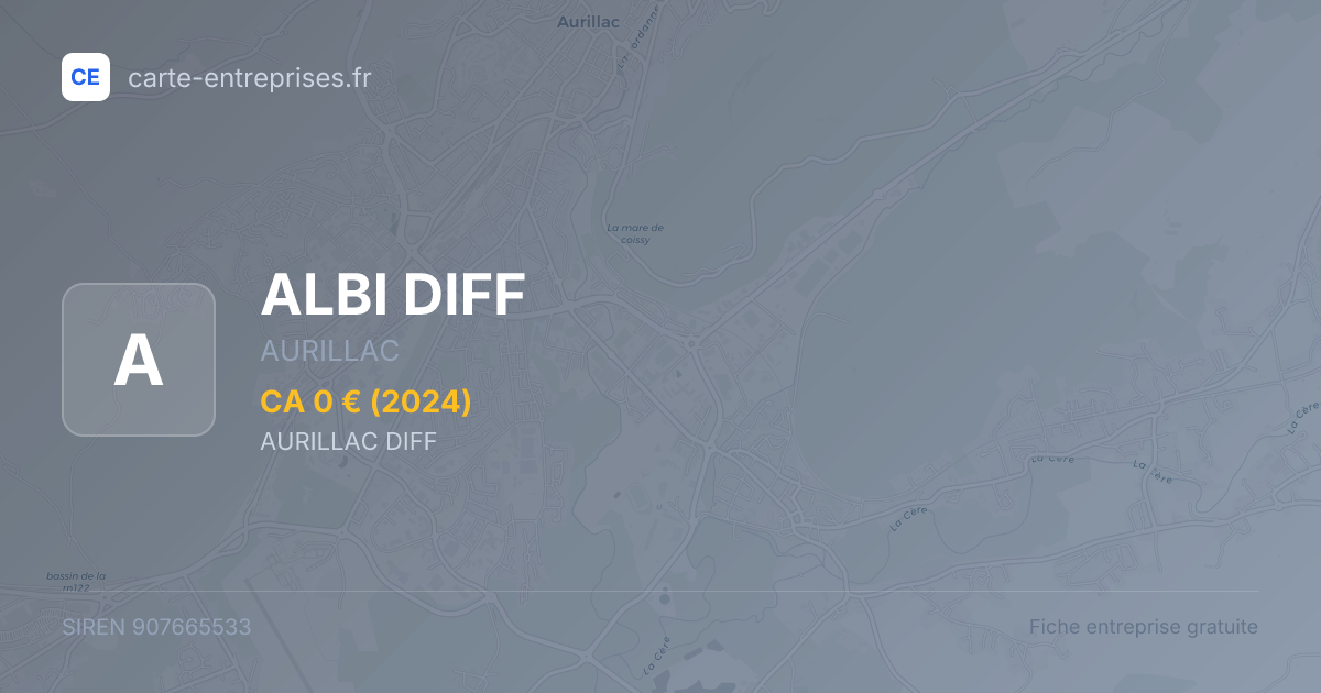 ALBI DIFF — 907665533 — fiche entreprise