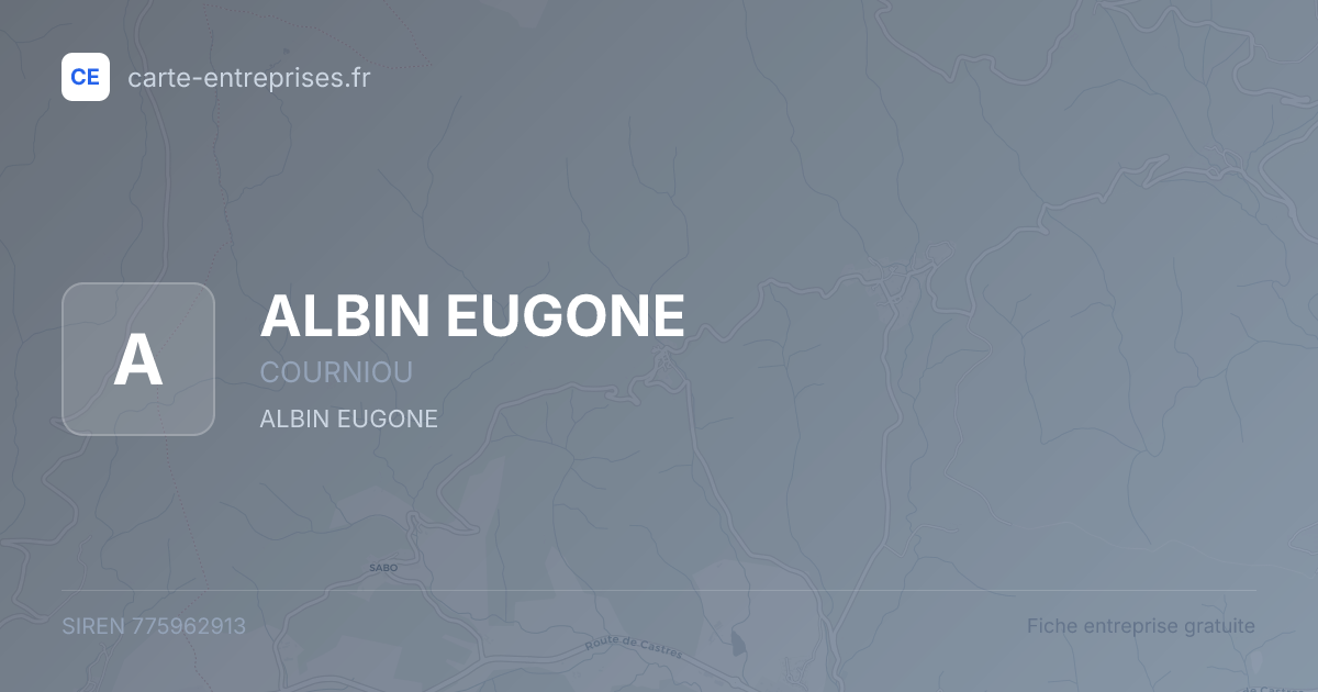 ALBIN EUGONE — 775962913 — fiche entreprise