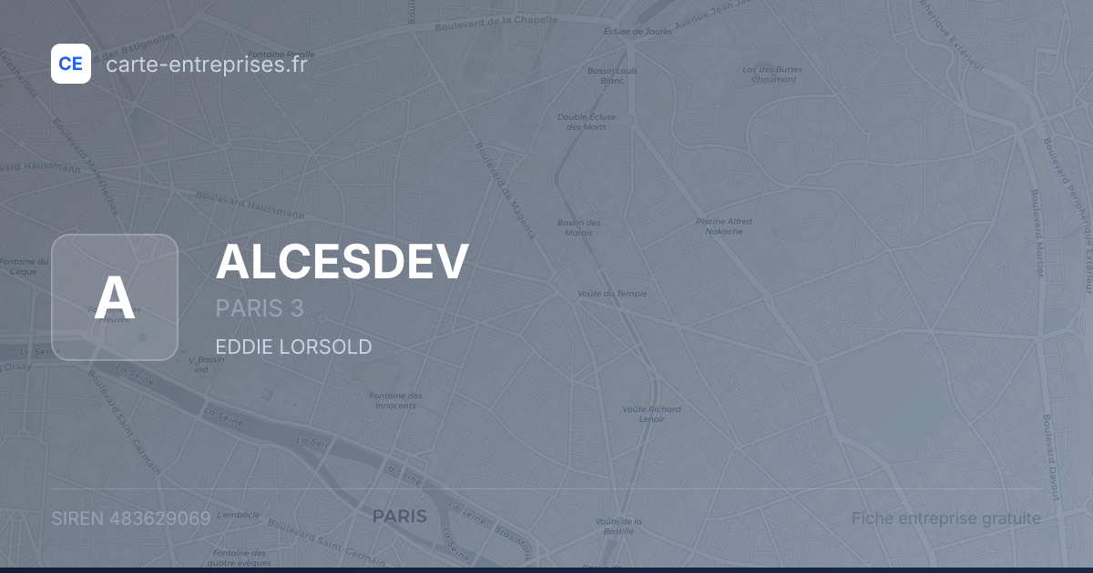 ALCESDEV — 483629069 — fiche entreprise