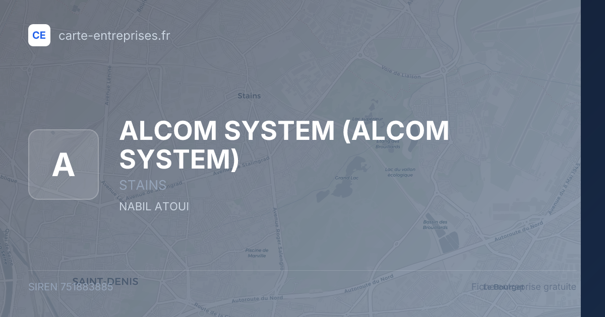 ALCOM SYSTEM — 751883885 — fiche entreprise