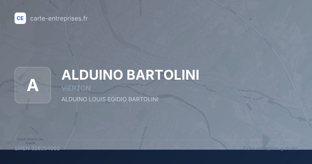 ALDUINO BARTOLINI — 328254982 — fiche entreprise