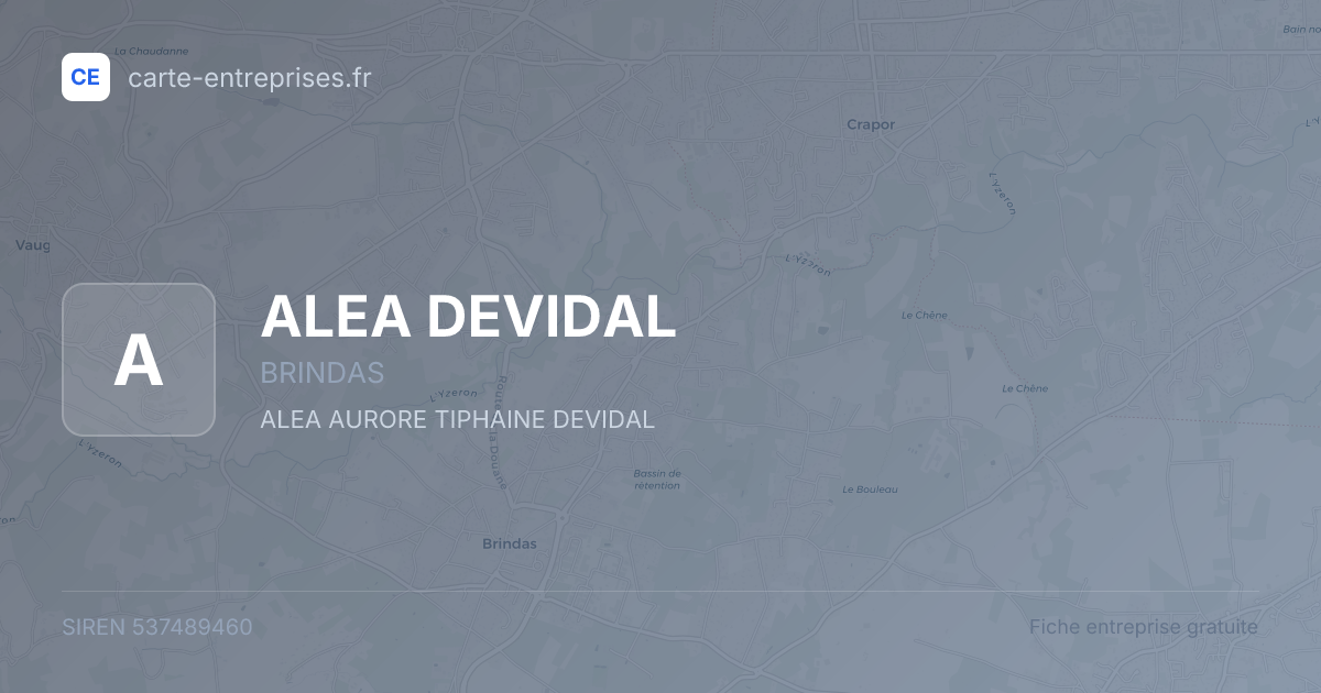 ALEA DEVIDAL — 537489460 — fiche entreprise