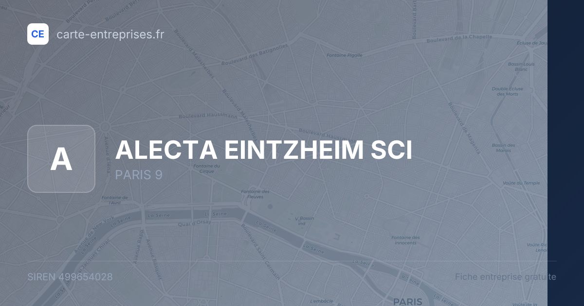 ALECTA EINTZHEIM SCI — 499654028 — fiche entreprise
