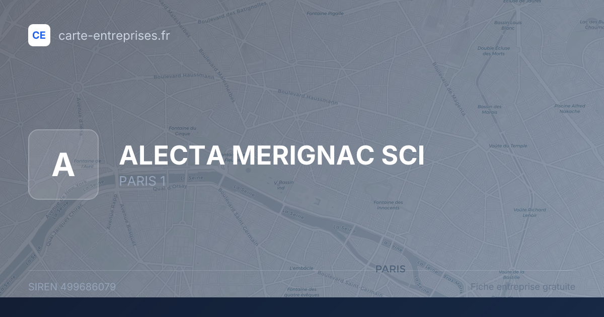 ALECTA MERIGNAC SCI — 499686079 — fiche entreprise