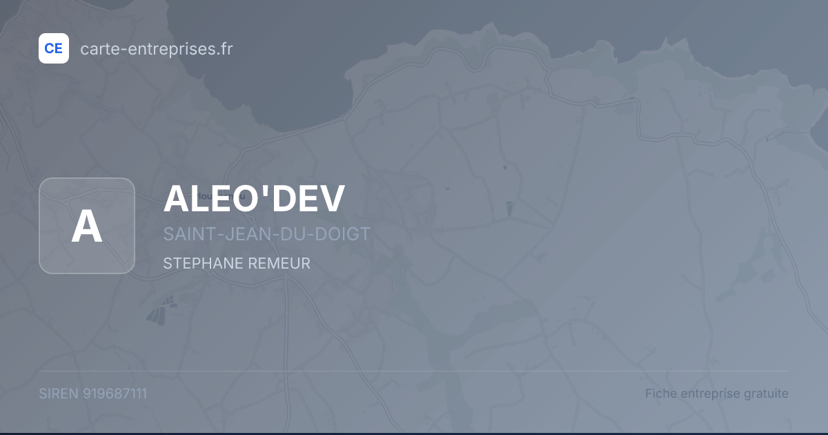 ALEO'DEV — 919687111 — fiche entreprise