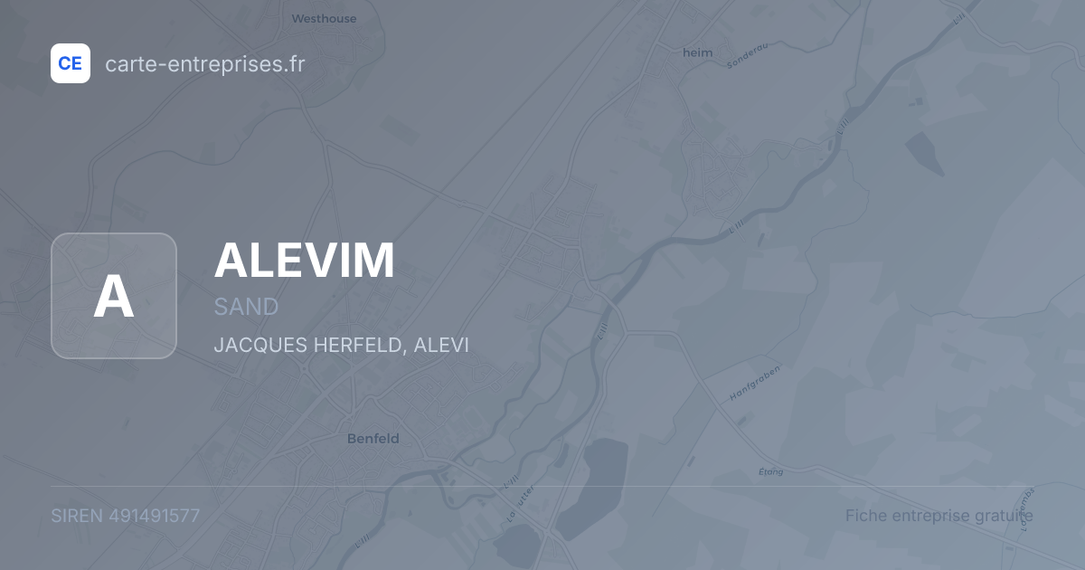 ALEVIM — 491491577 — fiche entreprise