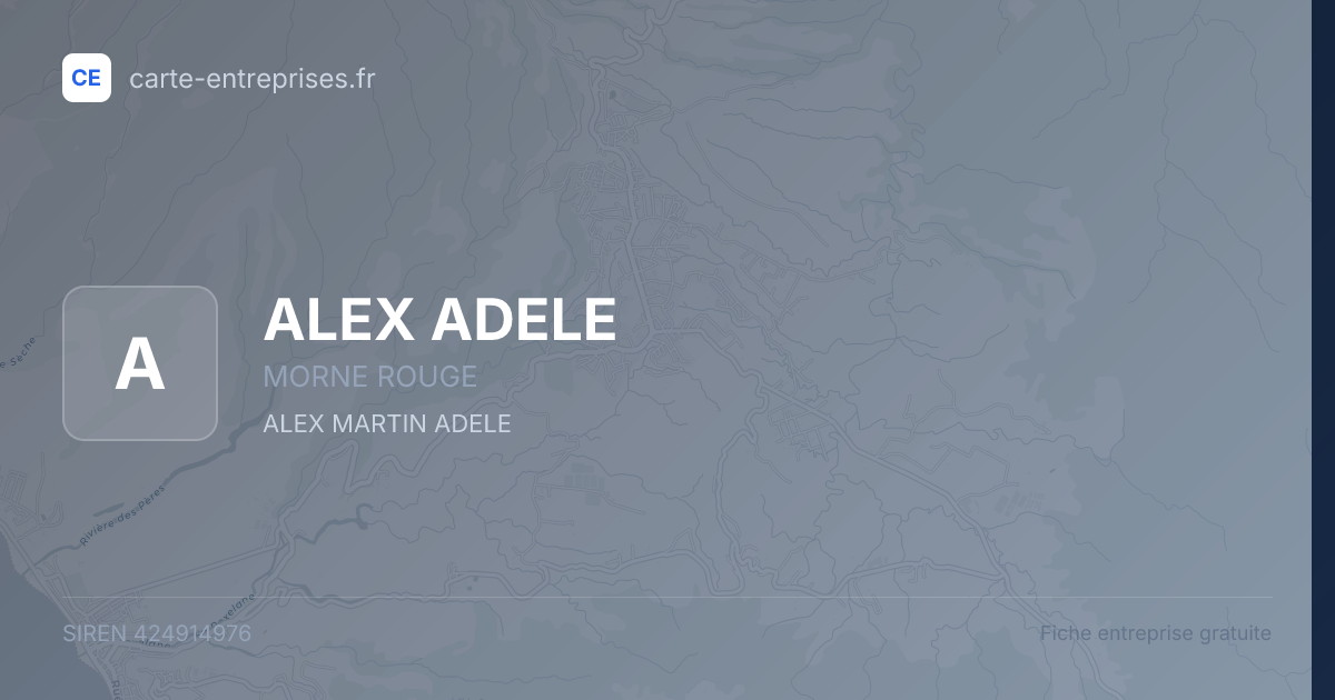 ALEX ADELE — 424914976 — fiche entreprise