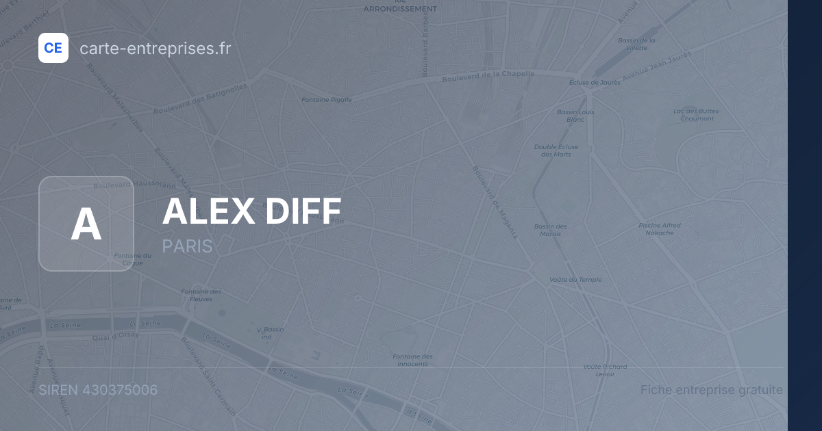 ALEX DIFF — 430375006 — fiche entreprise