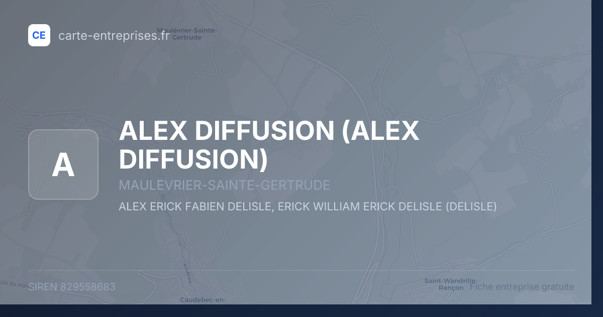 ALEX DIFFUSION — 829558683 — fiche entreprise