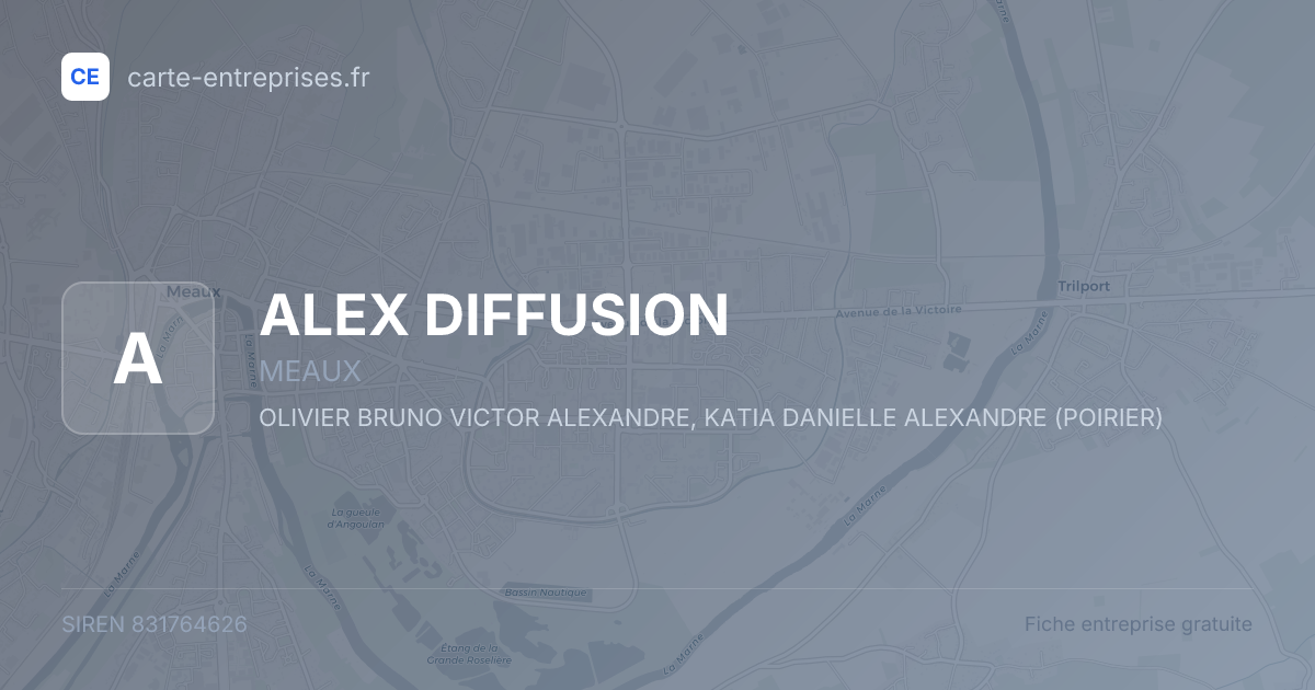 ALEX DIFFUSION — 831764626 — fiche entreprise