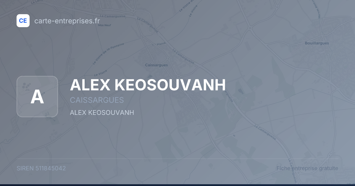 ALEX KEOSOUVANH — 511845042 — fiche entreprise