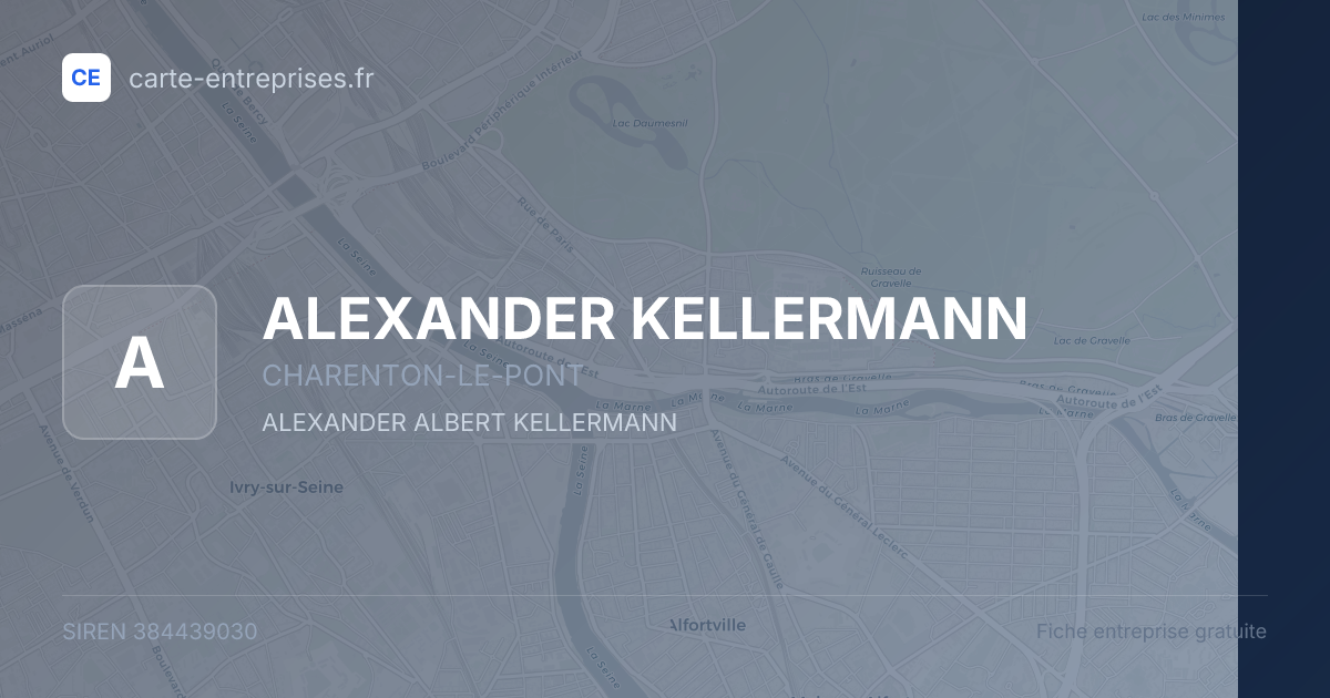 ALEXANDER KELLERMANN — 384439030 — fiche entreprise