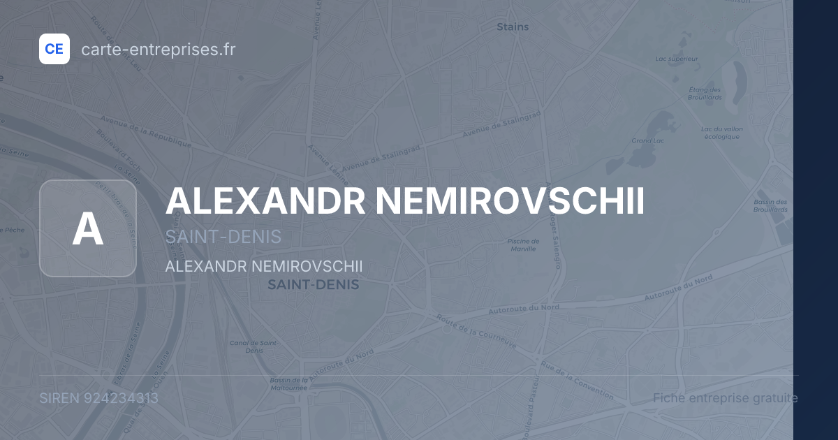 ALEXANDR NEMIROVSCHII — 924234313 — fiche entreprise